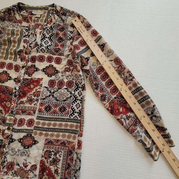 CB Established 1962 Floral Long Sleeve Blouse Sz S - Picture 5 of 10